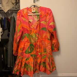 FARM RIO Gently worn, long sleeve mini dress